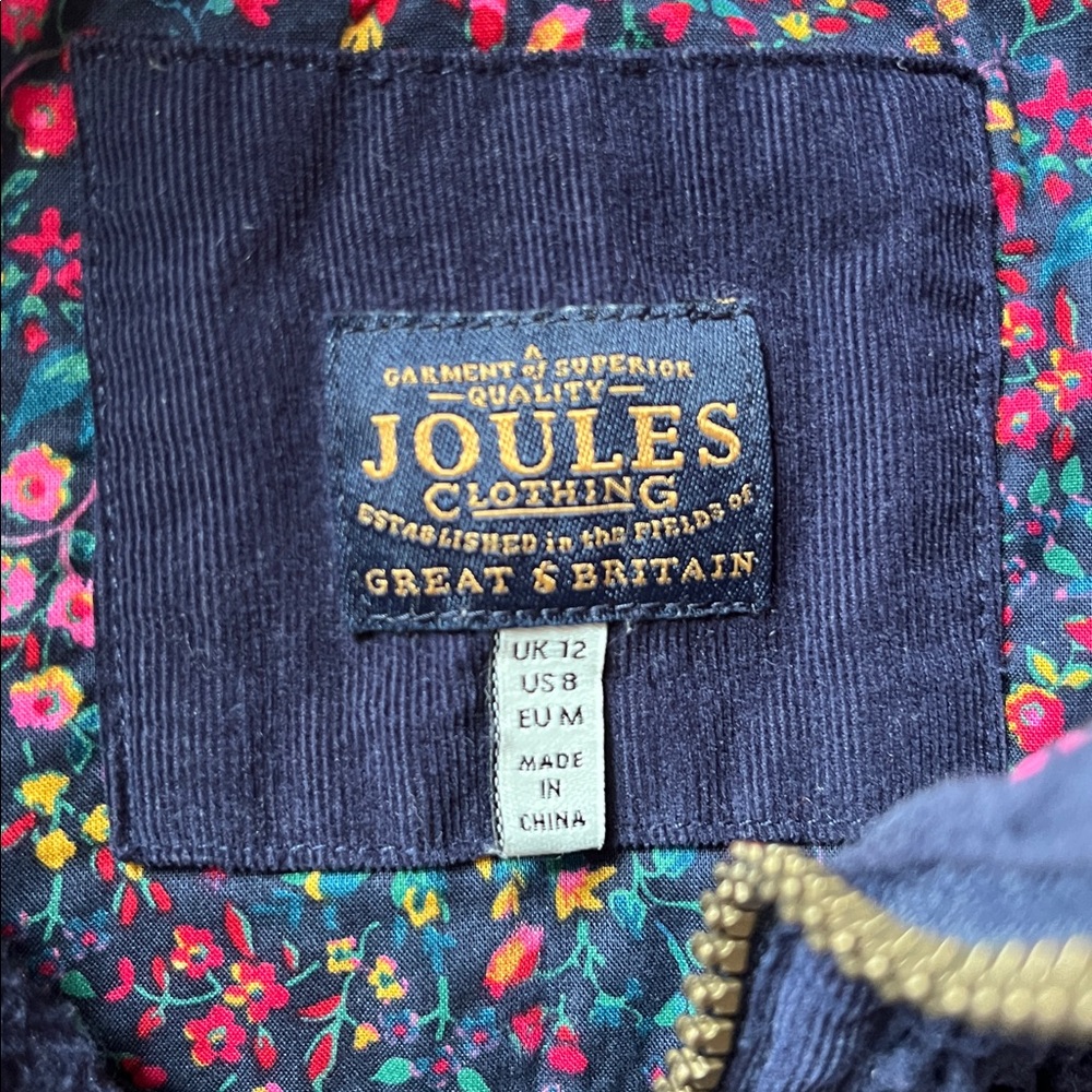 Joules Navy Blue 1/4 Zip Fleece Pullover Sz 8 - Picture 2 of 16
